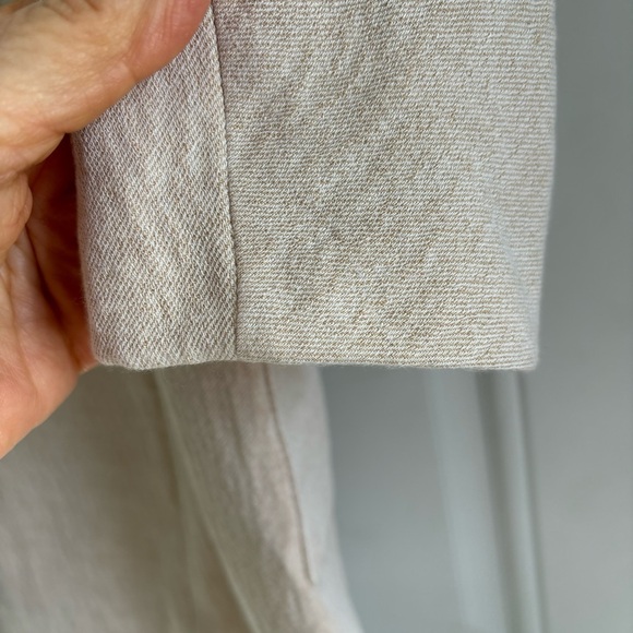 Zara Crinkle Linen Oatmeal Jacket Size XS - Picture 7 of 10